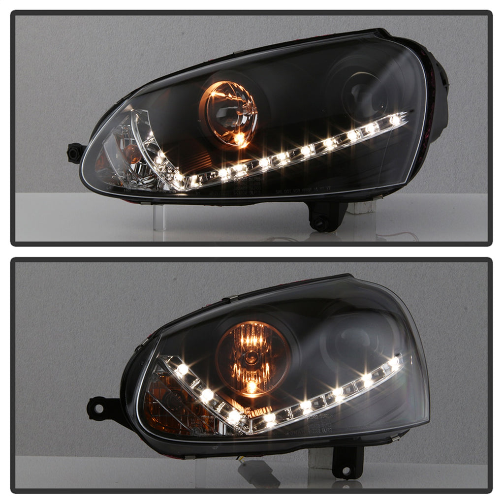 Spyder Auto 5017529 DRL LED Projector Headlights for Select Volkswagen GTI, Volkswagen Jetta, Volkswagen Rabbit