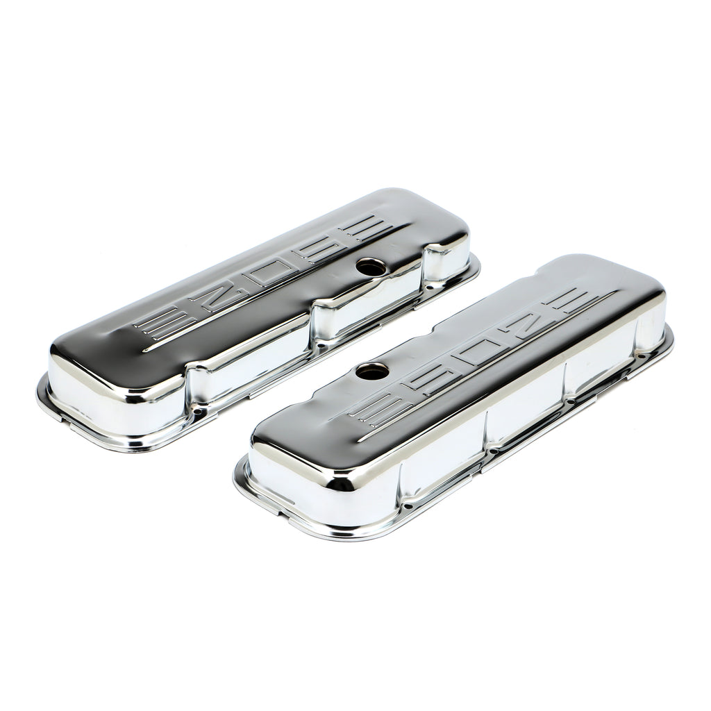 502-C.I.D.-Logo-Design-Valve-Covers;-Short;-1965-2000-Bb-Chevy-502-Chrome