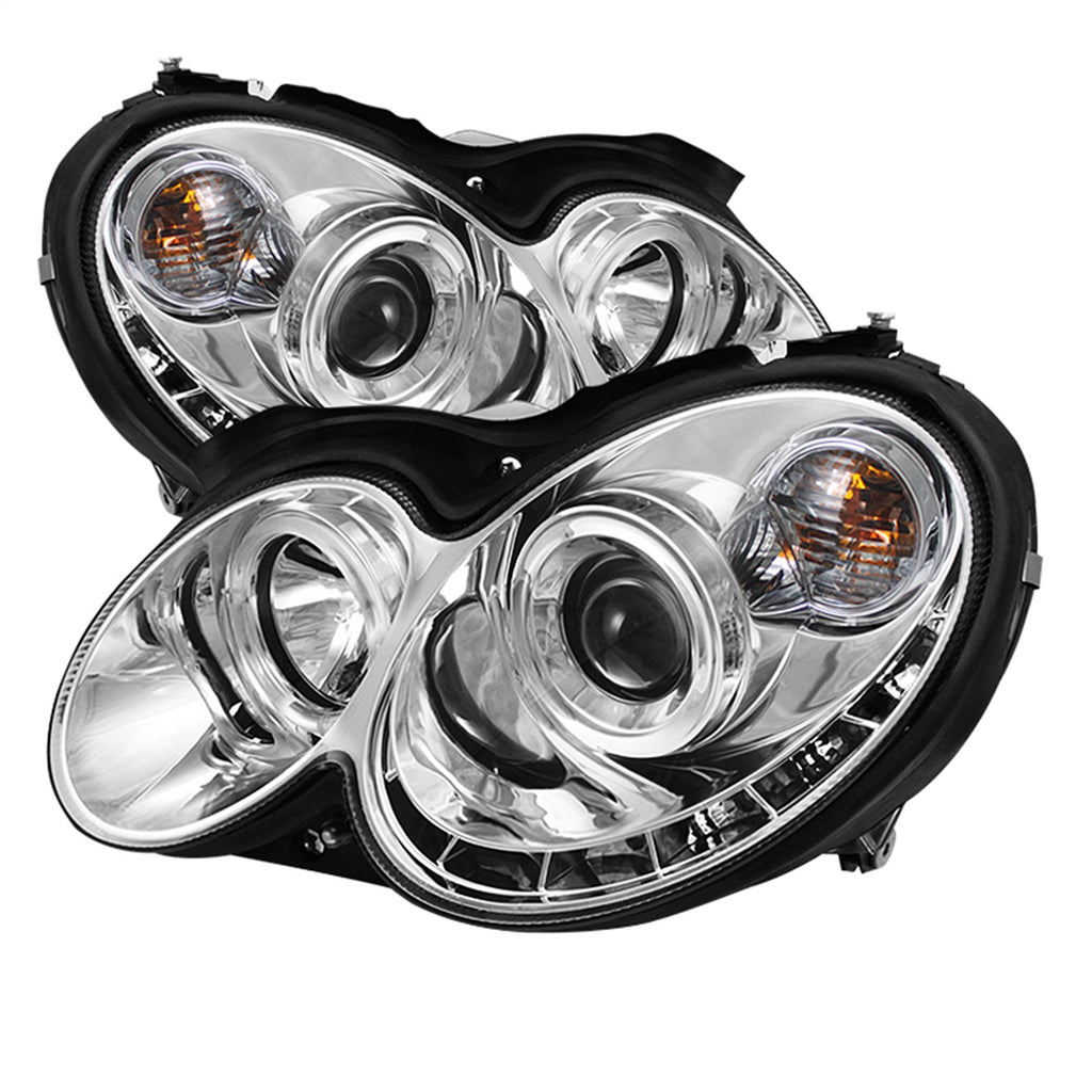 Spyder Auto 5038029 Halo DRL LED Projector Headlight for Select Mercedes-Benz CLK320, Mercedes-Benz CLK350, Mercedes-Benz CLK430, Mercedes-Benz CLK500, Mercedes-Benz CLK55 AMG, Mercedes-Benz CLK550, Mercedes-Benz CLK63 AMG
