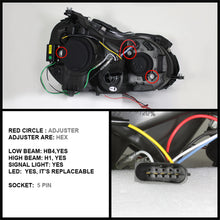 Load image into Gallery viewer, Spyder Auto 5038029 Halo DRL LED Projector Headlight for Select Mercedes-Benz CLK320, Mercedes-Benz CLK350, Mercedes-Benz CLK430, Mercedes-Benz CLK500, Mercedes-Benz CLK55 AMG, Mercedes-Benz CLK550, Mercedes-Benz CLK63 AMG