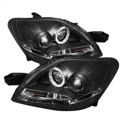 Toyota-Yaris-07-11-4Dr-Projector-Headlights-Led-Halo-Drl-Blk-Pro-Yd-Tya074d-Drl-Bk