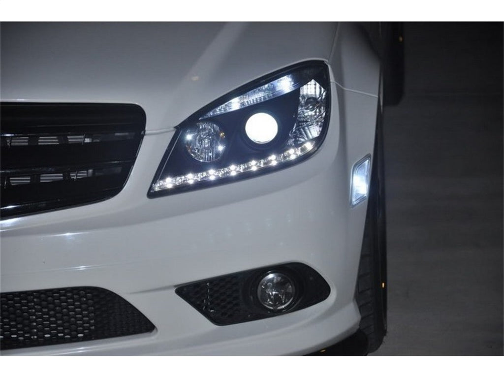Spyder Auto 5042262 DRL LED Projector Headlights for Select Mercedes-Benz C230, Mercedes-Benz C250, Mercedes-Benz C300, Mercedes-Benz C350, Mercedes-Benz C63 AMG