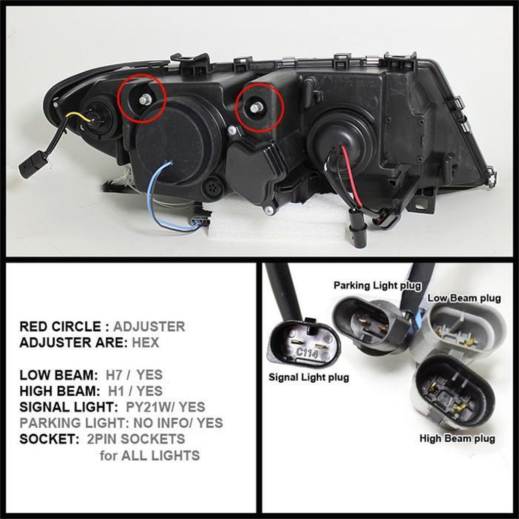 Spyder Auto 5042415 Halo Projector Headlights for Select BMW 320i, BMW 325i, BMW 325xi, BMW 330i, BMW 330xi