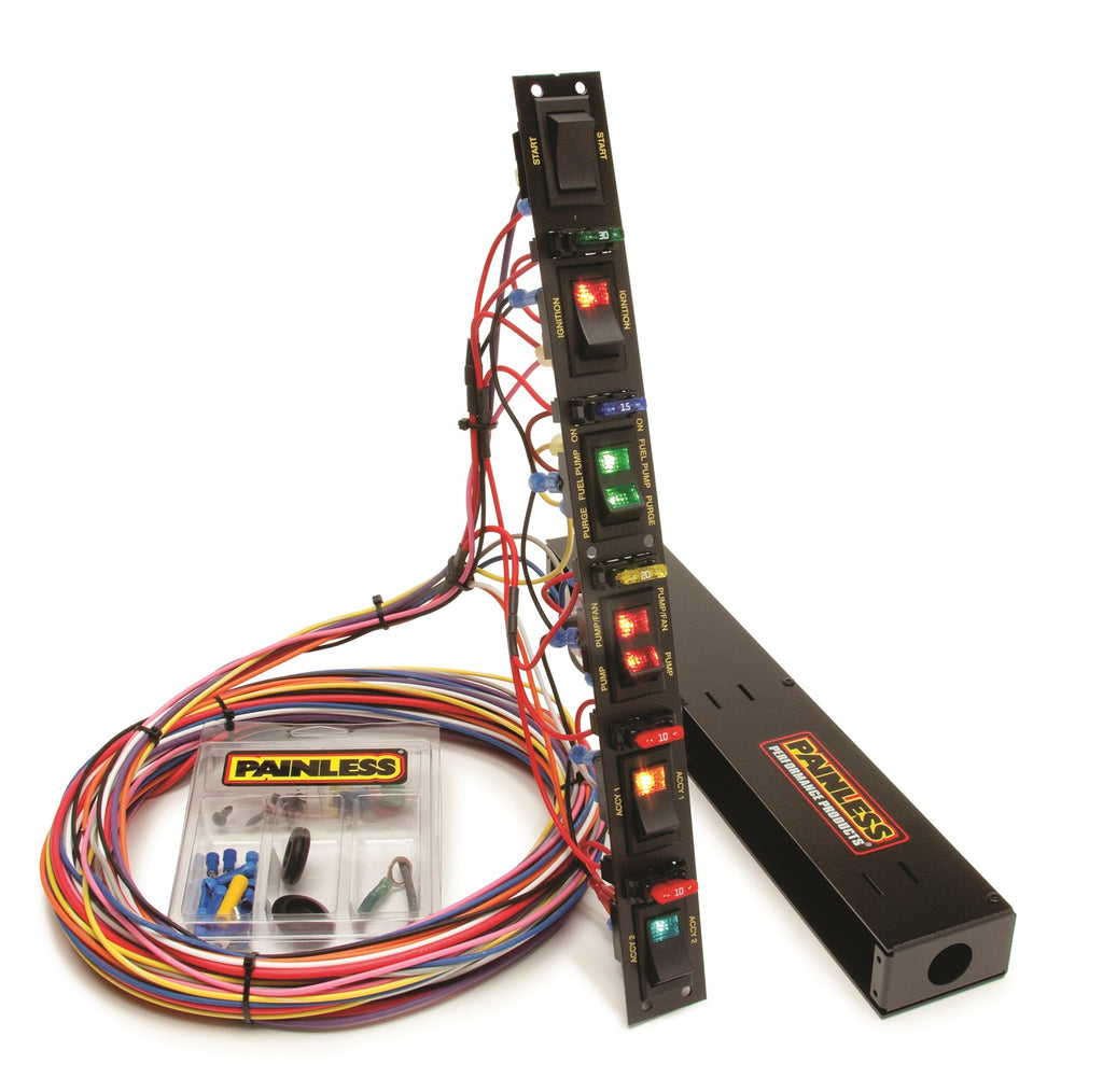 Painless Wiring 50506 Fused Dragster Vertical 6 Switch Panel