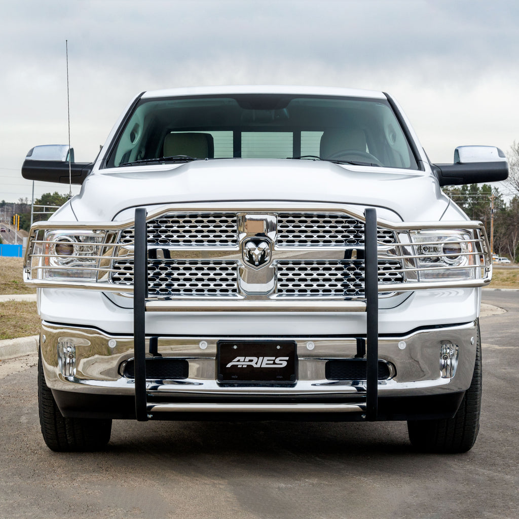 ARIES 5058-2 Polished Stainless Grille Guard, Select Dodge, Ram 1500 for Select Ram 1500
