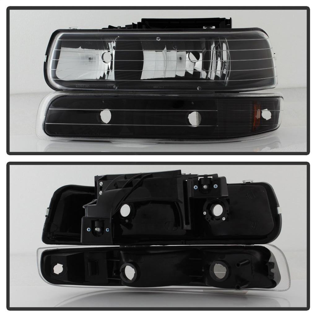Spyder Auto 5064219 XTune Crystal Headlights/Bumper Lights for Select Chevrolet Silverado 1500, Chevrolet Silverado HD, Chevrolet Silverado 2500, Chevrolet Silverado HD, Chevrolet Silverado 3500, Chevrolet Suburban 1500, Chevrolet Suburban 2500,