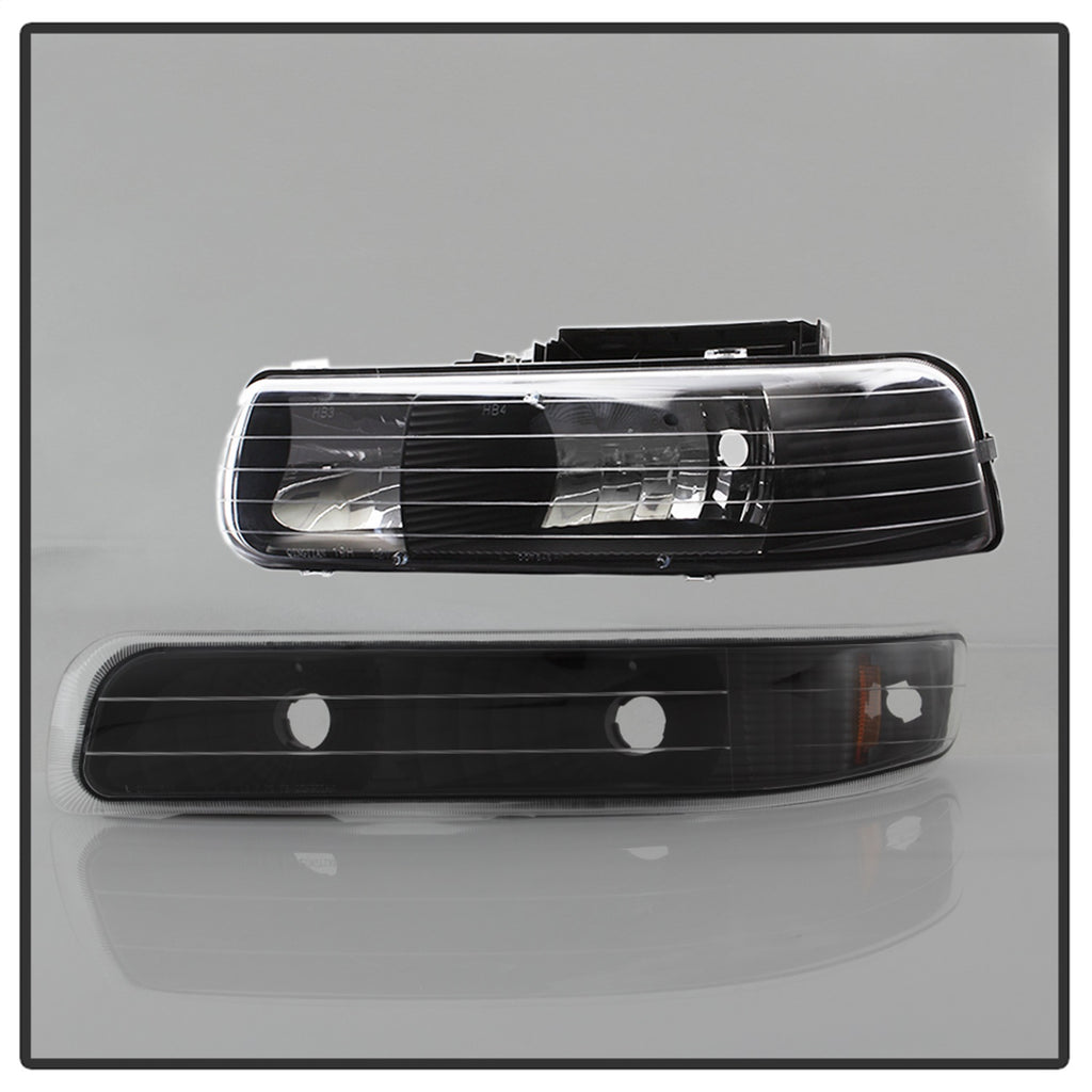 Spyder Auto 5064219 XTune Crystal Headlights/Bumper Lights for Select Chevrolet Silverado 1500, Chevrolet Silverado HD, Chevrolet Silverado 2500, Chevrolet Silverado HD, Chevrolet Silverado 3500, Chevrolet Suburban 1500, Chevrolet Suburban 2500,
