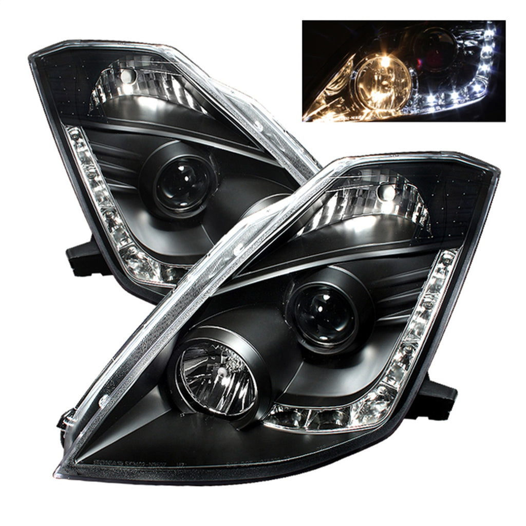 Spyder Auto 5064738 DRL LED Projector Headlights for Select Nissan 350Z
