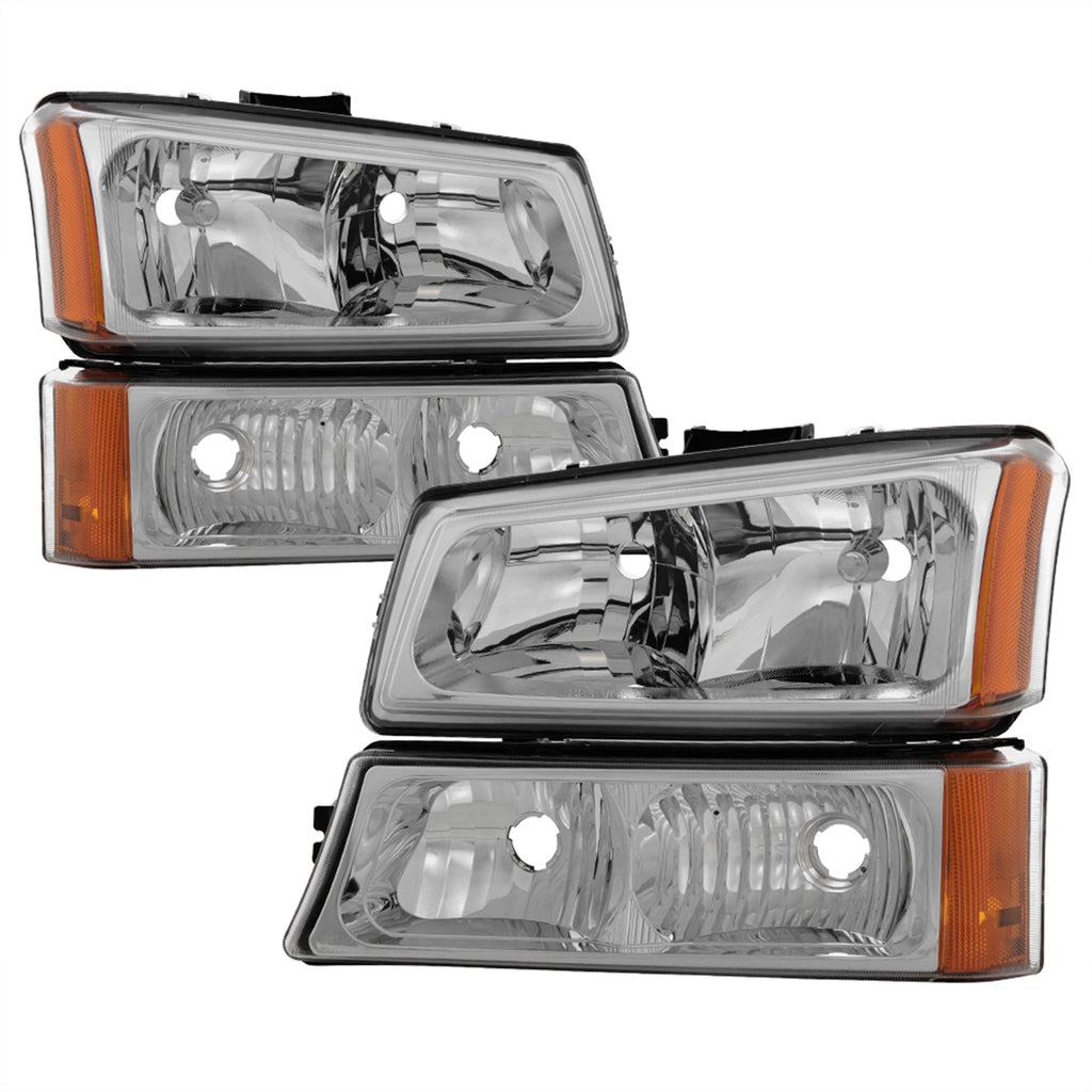 Spyder Auto 5064912 XTune Crystal Headlights/Bumper Lights for Select Chevrolet Silverado 1500, Chevrolet Silverado Classic, Chevrolet Silverado HD, Chevrolet Silverado HD Classic, Chevrolet Silverado 2500, Chevrolet Silverado HD, Chevrolet Silverado