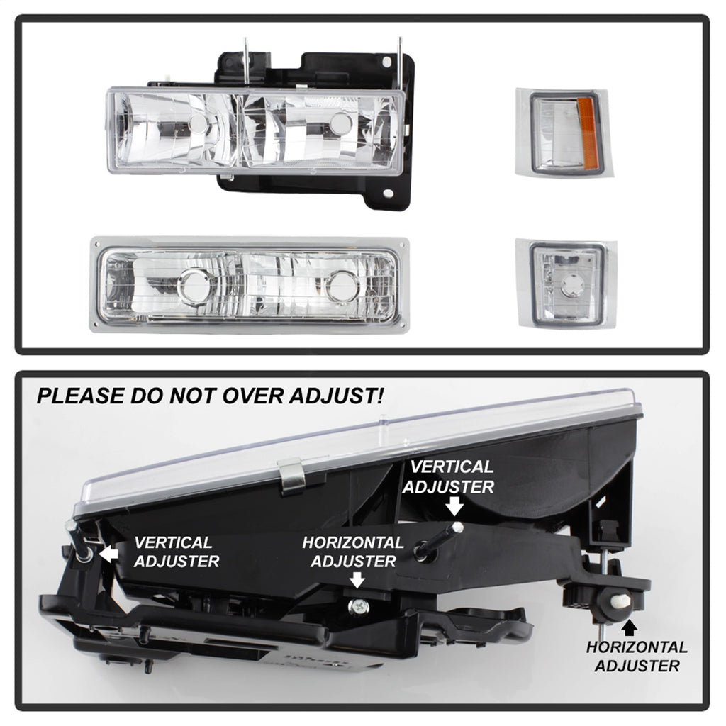 Spyder Auto 5069535 XTune Headlights for Select Chevrolet C1500, Chevrolet C1500 Suburban, Chevrolet C2500, Chevrolet C2500 Suburban, Chevrolet C3500, Chevrolet K1500, Chevrolet K1500 Suburban, Chevrolet K2500, Chevrolet K2500 Suburban, Chevrolet K3500,