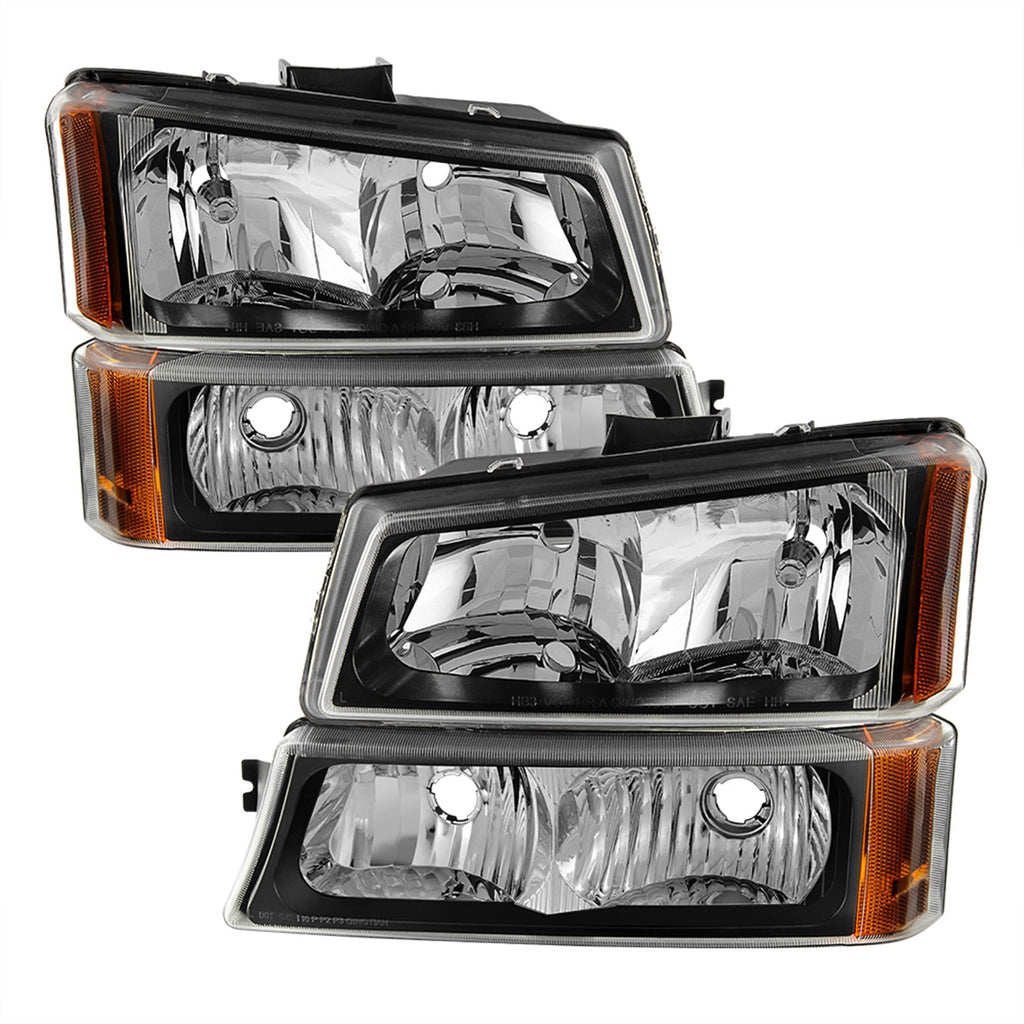 Spyder Auto 5069801 XTune Crystal Headlights/Bumper Lights for Select Chevrolet Silverado 1500, Chevrolet Silverado Classic, Chevrolet Silverado HD, Chevrolet Silverado HD Classic, Chevrolet Silverado 2500, Chevrolet Silverado HD, Chevrolet Silverado