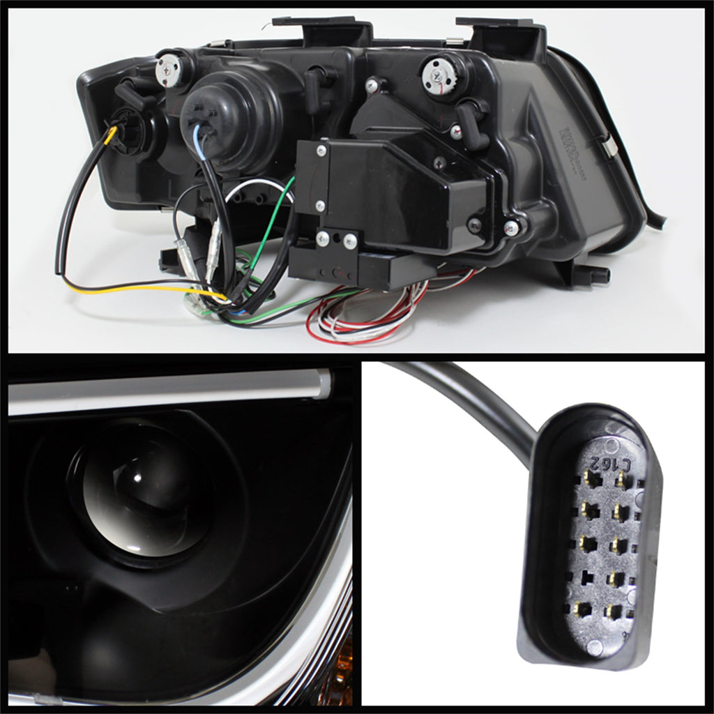 Spyder Auto 5071873 DRL LED Projector Headlights for Select Audi A6, Audi A6 Quattro