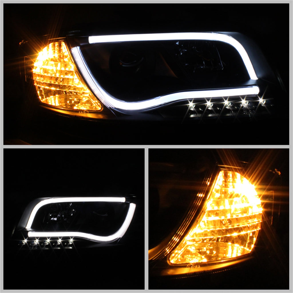 Spyder Auto 5071873 DRL LED Projector Headlights for Select Audi A6, Audi A6 Quattro