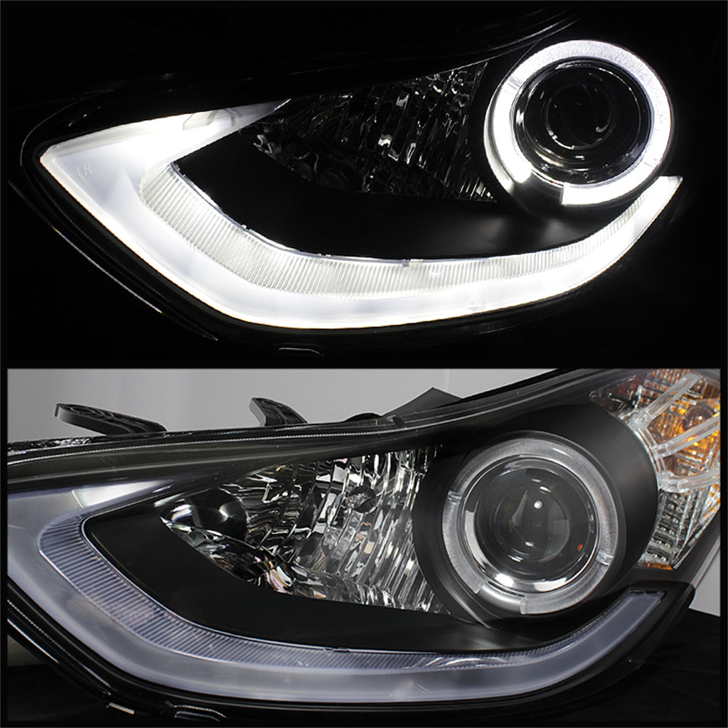 Spyder Auto 5073662 DRL LED Projector Headlights for Select Hyundai Elantra, Hyundai Elantra Coupe