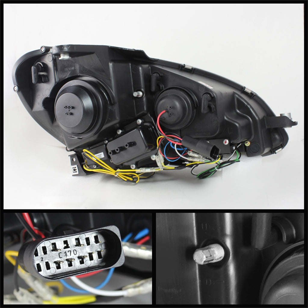 Spyder Auto 5074249 DRL Projector Headlights for Select Mercedes-Benz C250, Mercedes-Benz C300, Mercedes-Benz C350, Mercedes-Benz C63 AMG