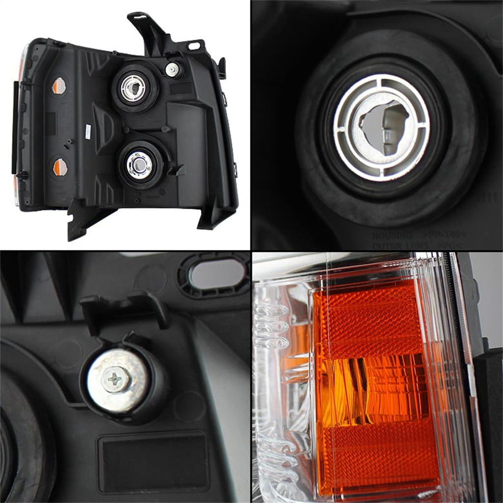 Spyder Auto 5076984 XTune Crystal Headlights for Select Chevrolet Silverado 1500, Chevrolet Silverado HD, Chevrolet Silverado HD