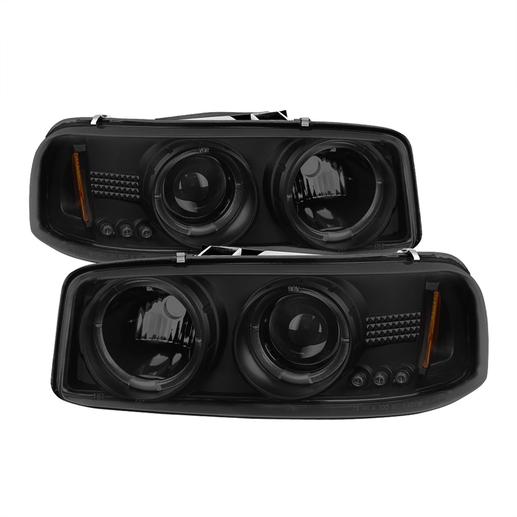 Spyder Auto 5078292 Halo LED Projector Headlights for Select GMC Sierra 1500, GMC Sierra Classic, GMC Sierra HD, GMC Sierra 2500, GMC Sierra HD, GMC Sierra 3500, GMC Yukon, GMC Yukon XL