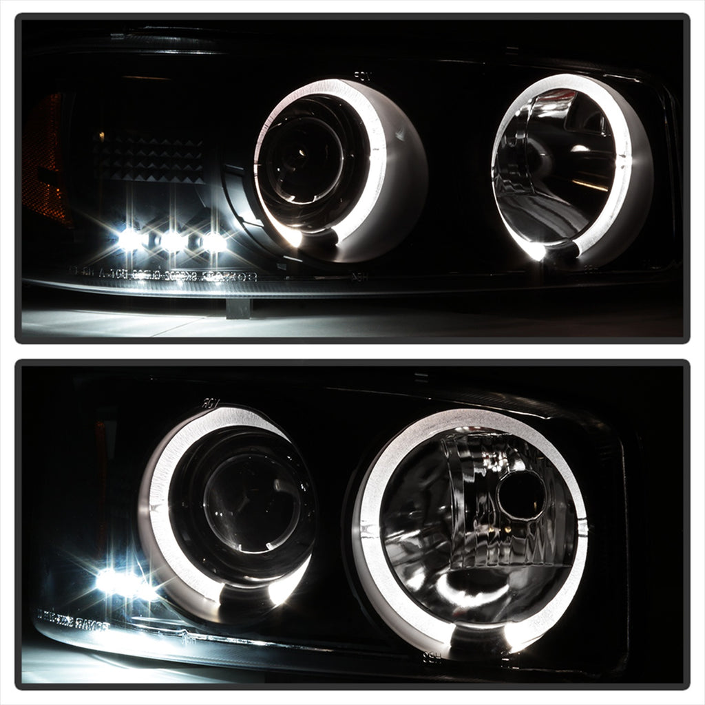 Spyder Auto 5078292 Halo LED Projector Headlights for Select GMC Sierra 1500, GMC Sierra Classic, GMC Sierra HD, GMC Sierra 2500, GMC Sierra HD, GMC Sierra 3500, GMC Yukon, GMC Yukon XL