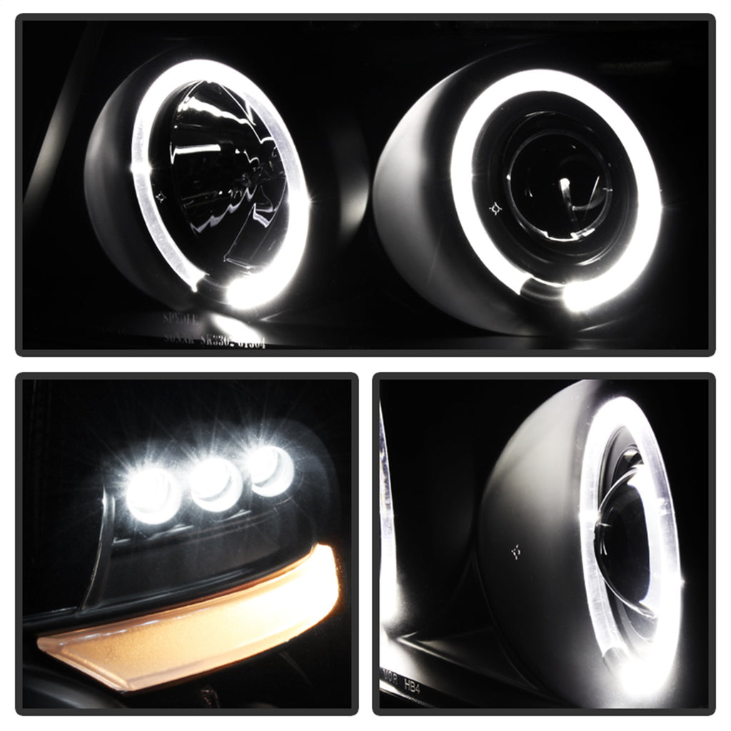 Spyder Auto 5078421 Halo LED Projector Headlights for Select Ford F-150, Ford F-150 Heritage