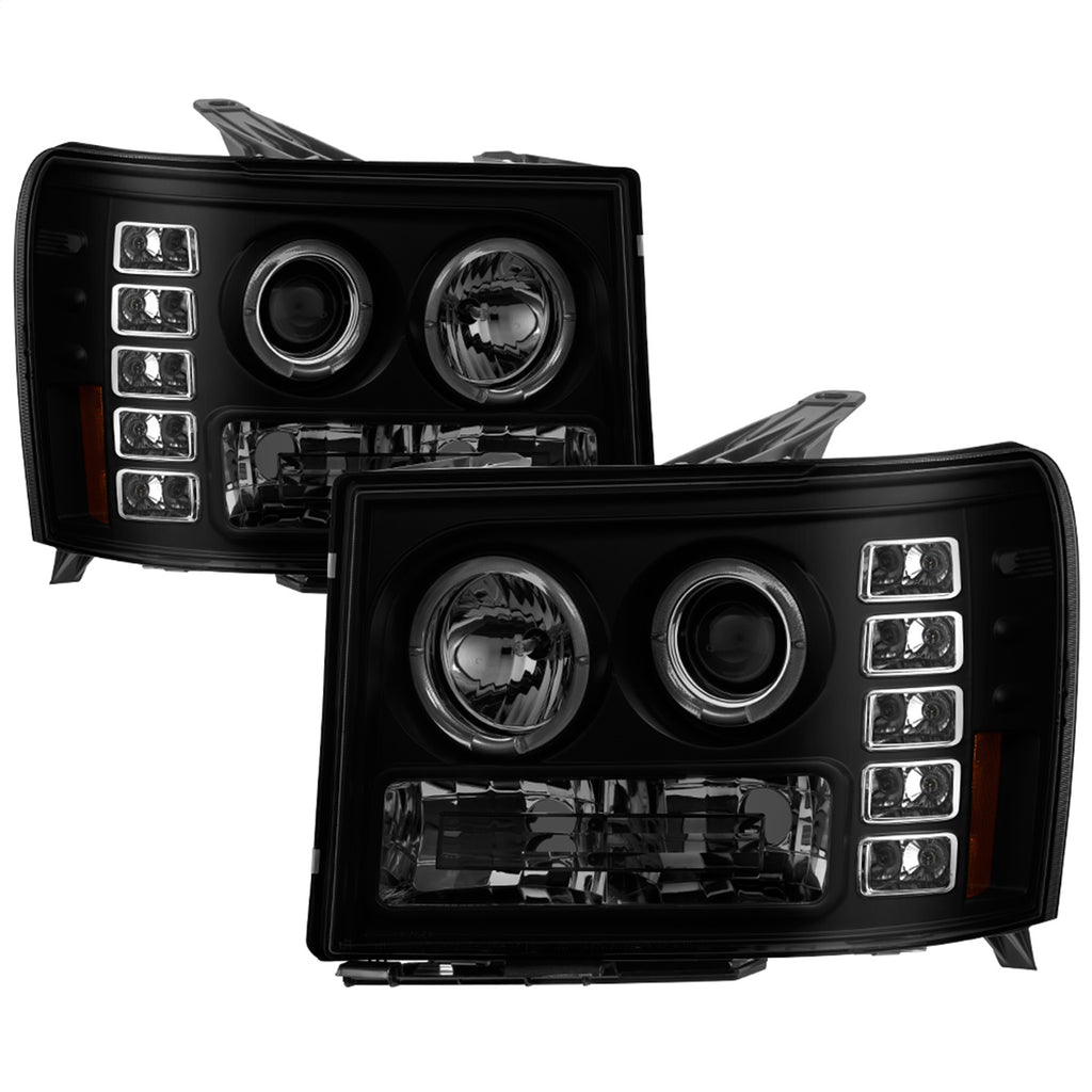Spyder Auto 5078506 Halo LED Projector Headlights for Select GMC Sierra 1500, GMC Sierra HD, GMC Sierra HD
