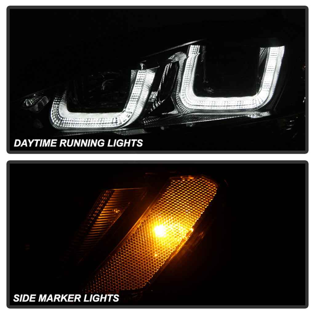 Spyder Auto 5080578 DRL LED Projector Headlights for Select Volkswagen Golf, Volkswagen Golf R