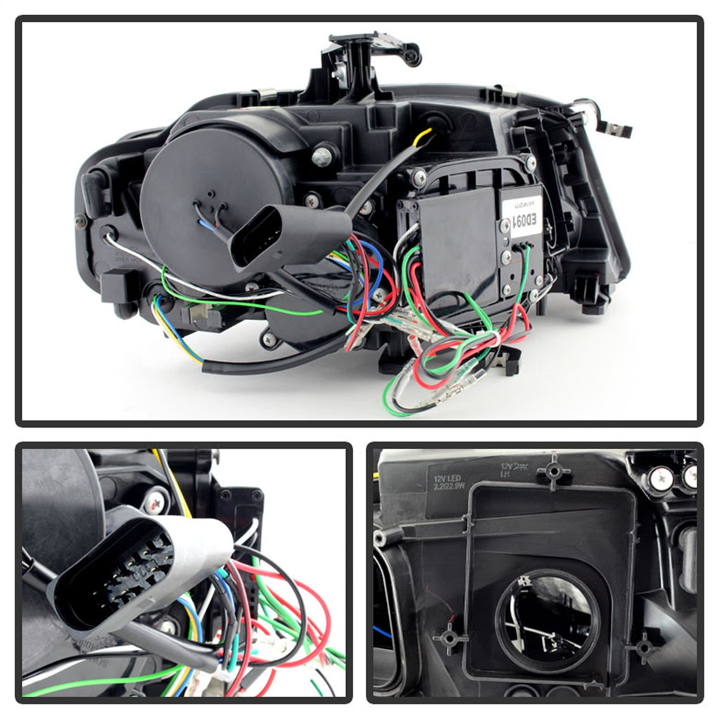 Spyder Auto 5080752 DRL LED Projector Headlights for Select Audi A4
