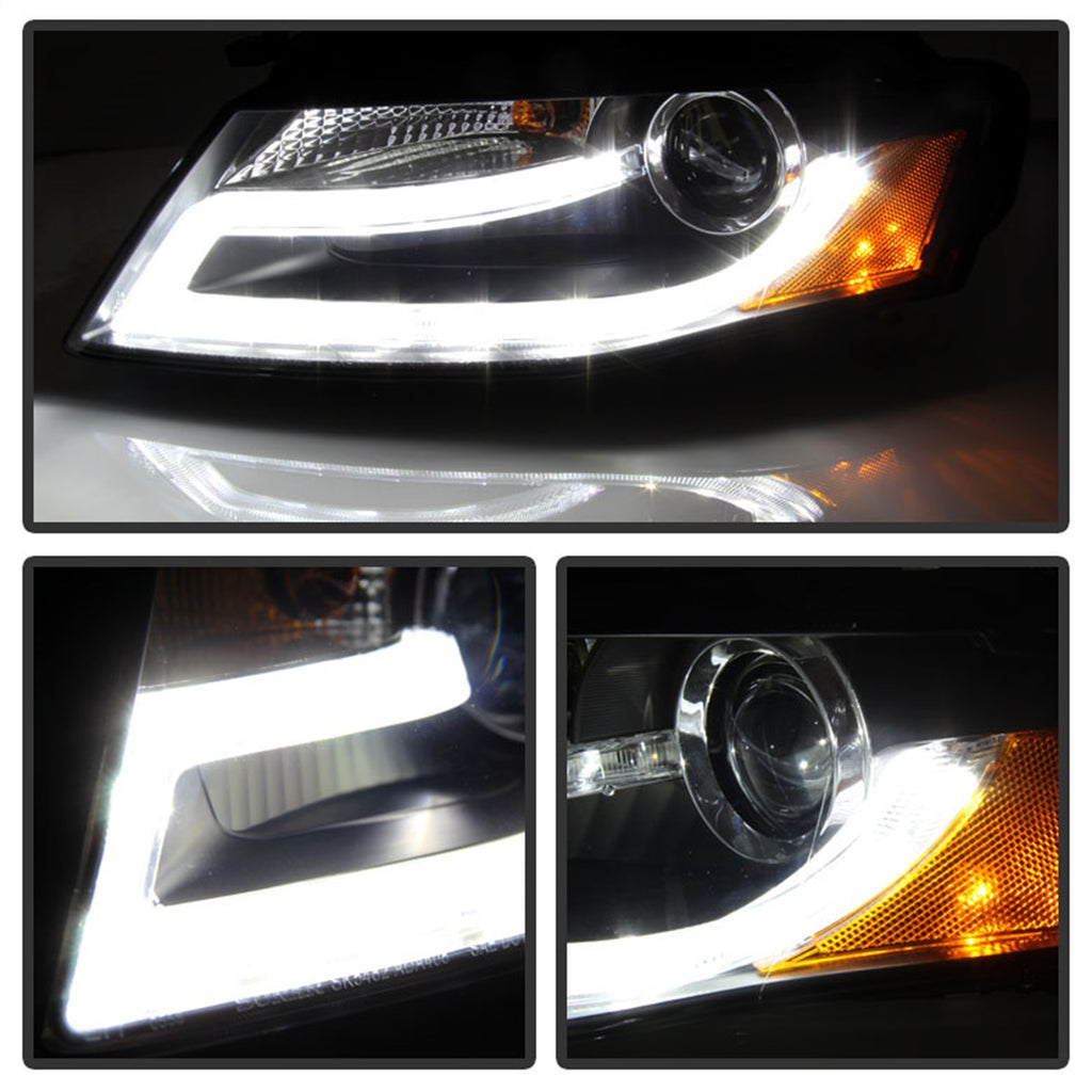 Spyder Auto 5080752 DRL LED Projector Headlights for Select Audi A4