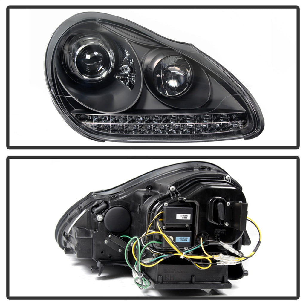 Spyder Auto 5080967 DRL LED Projector Headlights for Select Porsche Cayenne