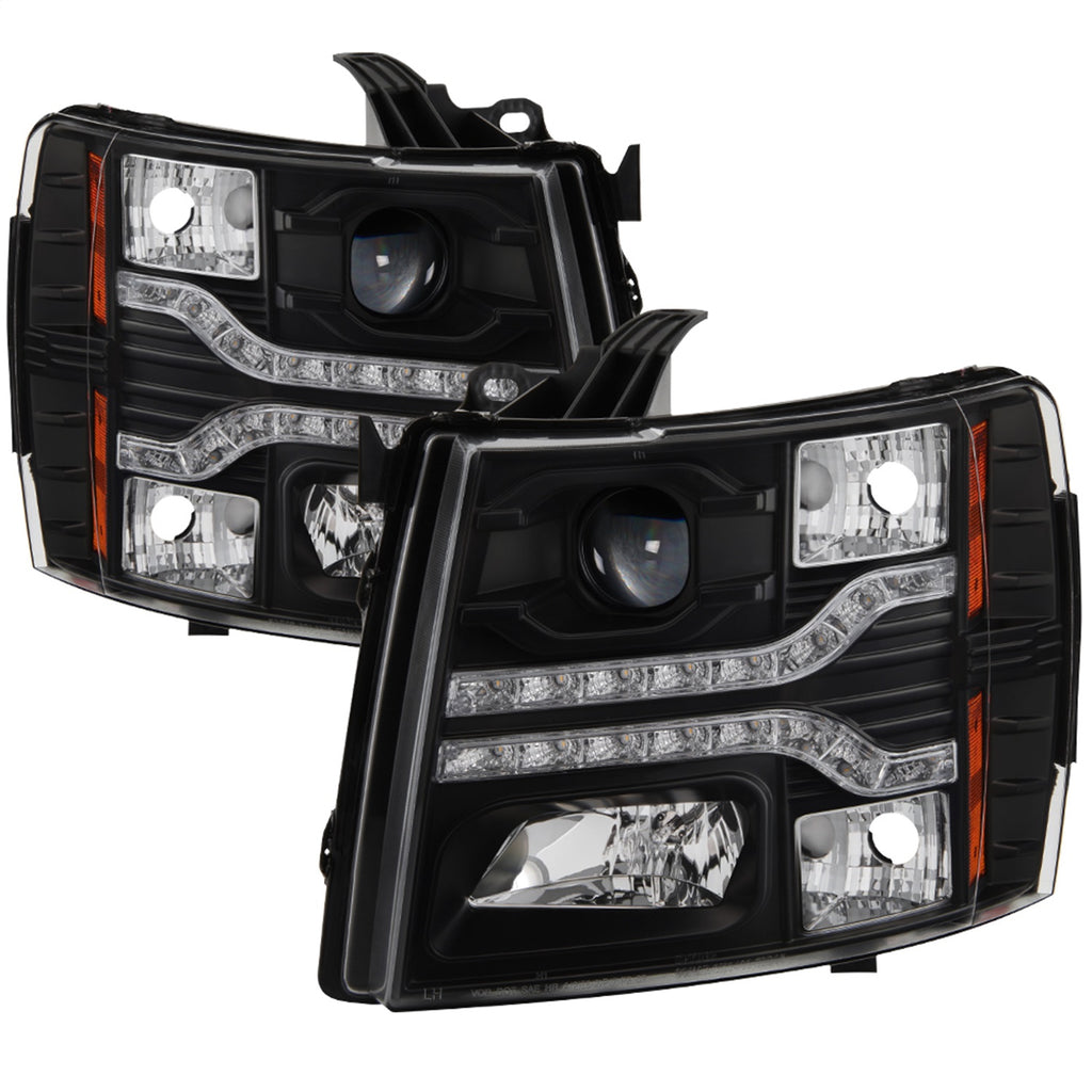 Spyder Auto 5083524 DRL LED Projector Headlights for Select Chevrolet Silverado 1500, Chevrolet Silverado HD, Chevrolet Silverado HD