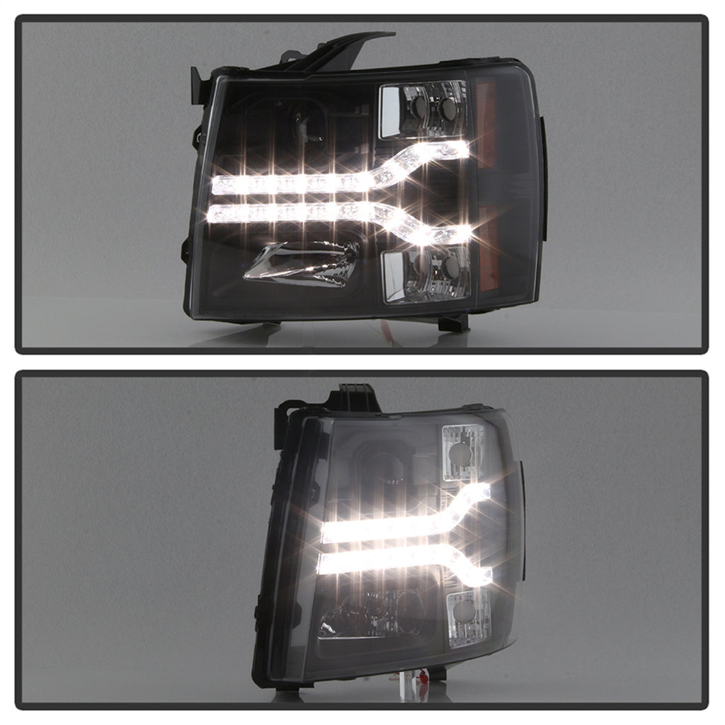 Spyder Auto 5083524 DRL LED Projector Headlights for Select Chevrolet Silverado 1500, Chevrolet Silverado HD, Chevrolet Silverado HD