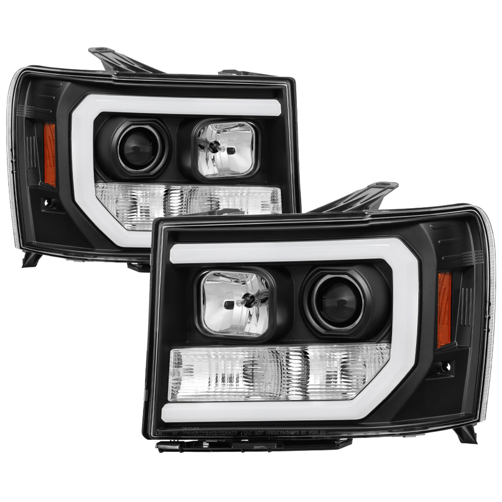 Spyder Auto 5083630 Light Bar DRL LED Projector Headlights for Select GMC Sierra 1500, GMC Sierra HD, GMC Sierra HD