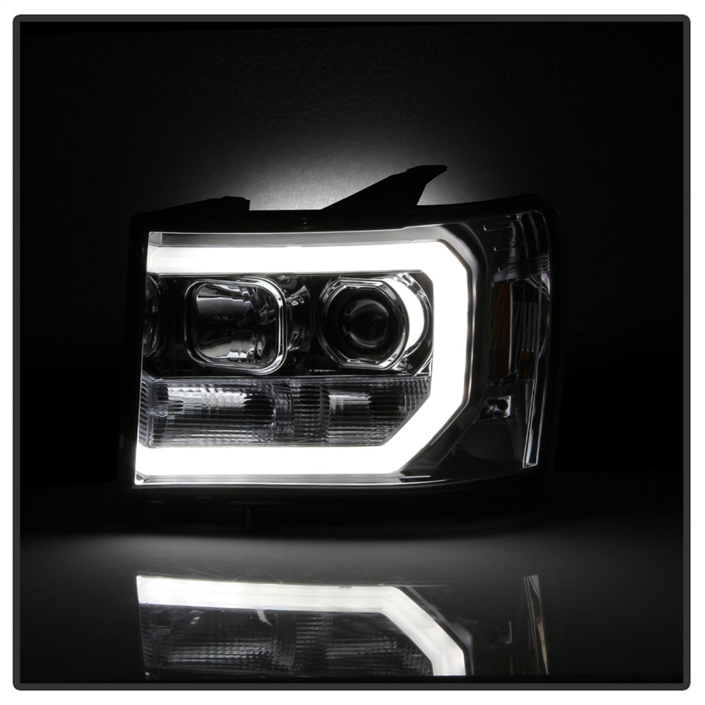Spyder Auto 5083647 Light Bar DRL LED Projector Headlights for Select GMC Sierra 1500, GMC Sierra HD, GMC Sierra HD