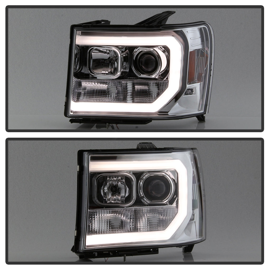 Spyder Auto 5083647 Light Bar DRL LED Projector Headlights for Select GMC Sierra 1500, GMC Sierra HD, GMC Sierra HD