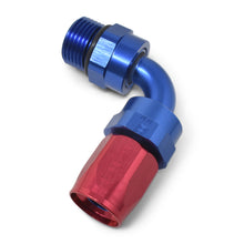 Load image into Gallery viewer, Performance-Hose-End-8-Hose-To-8-Radius-Inlet-Port-90-Deg-RedBlue