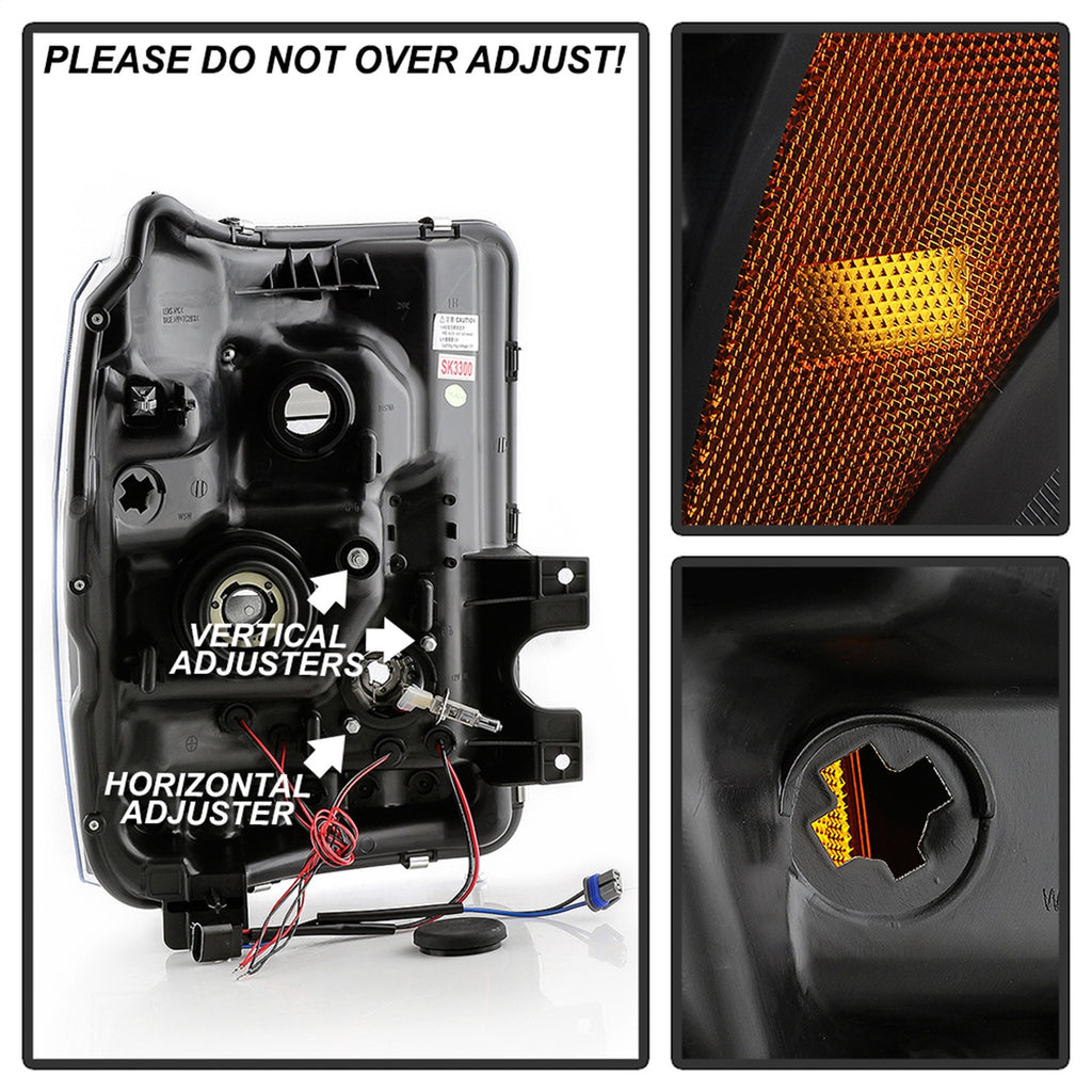 Spyder Auto 5086013 Halo LED Projector Headlights for Select Ford F-250 Super Duty, Ford F-350 Super Duty, Ford F-450 Super Duty