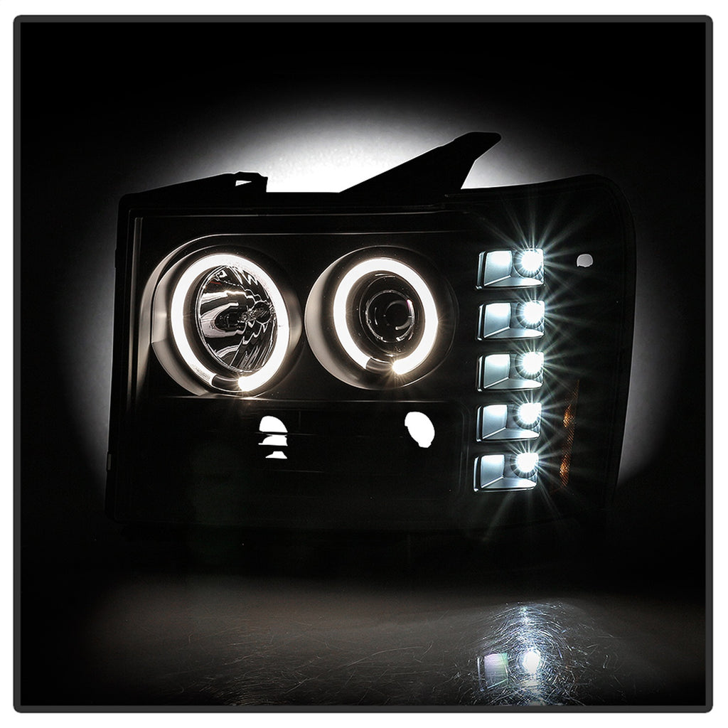 Spyder Auto 5086020 Halo LED Projector Headlights for Select GMC Sierra 1500, GMC Sierra HD, GMC Sierra HD