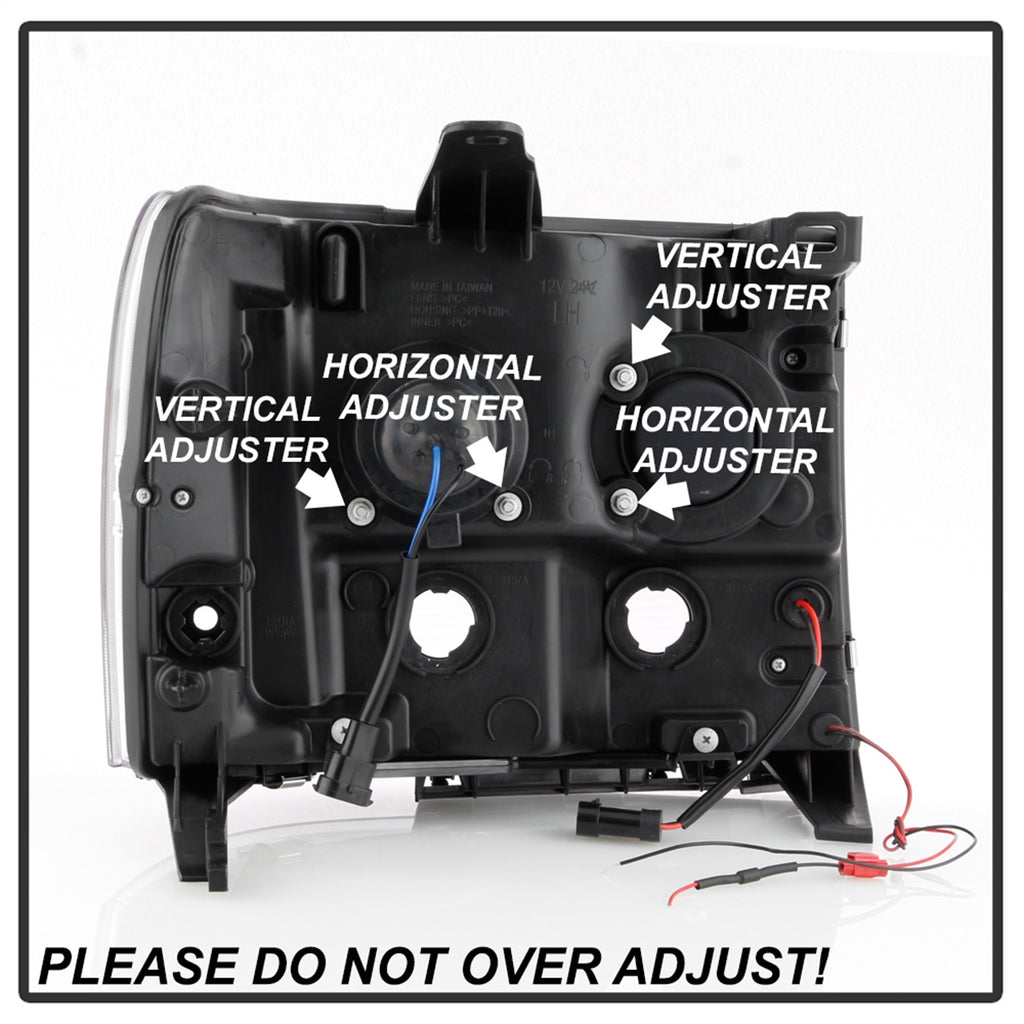 Spyder Auto 5086037 DRL Projector Headlights for Select GMC Sierra 1500, GMC Sierra HD, GMC Sierra HD