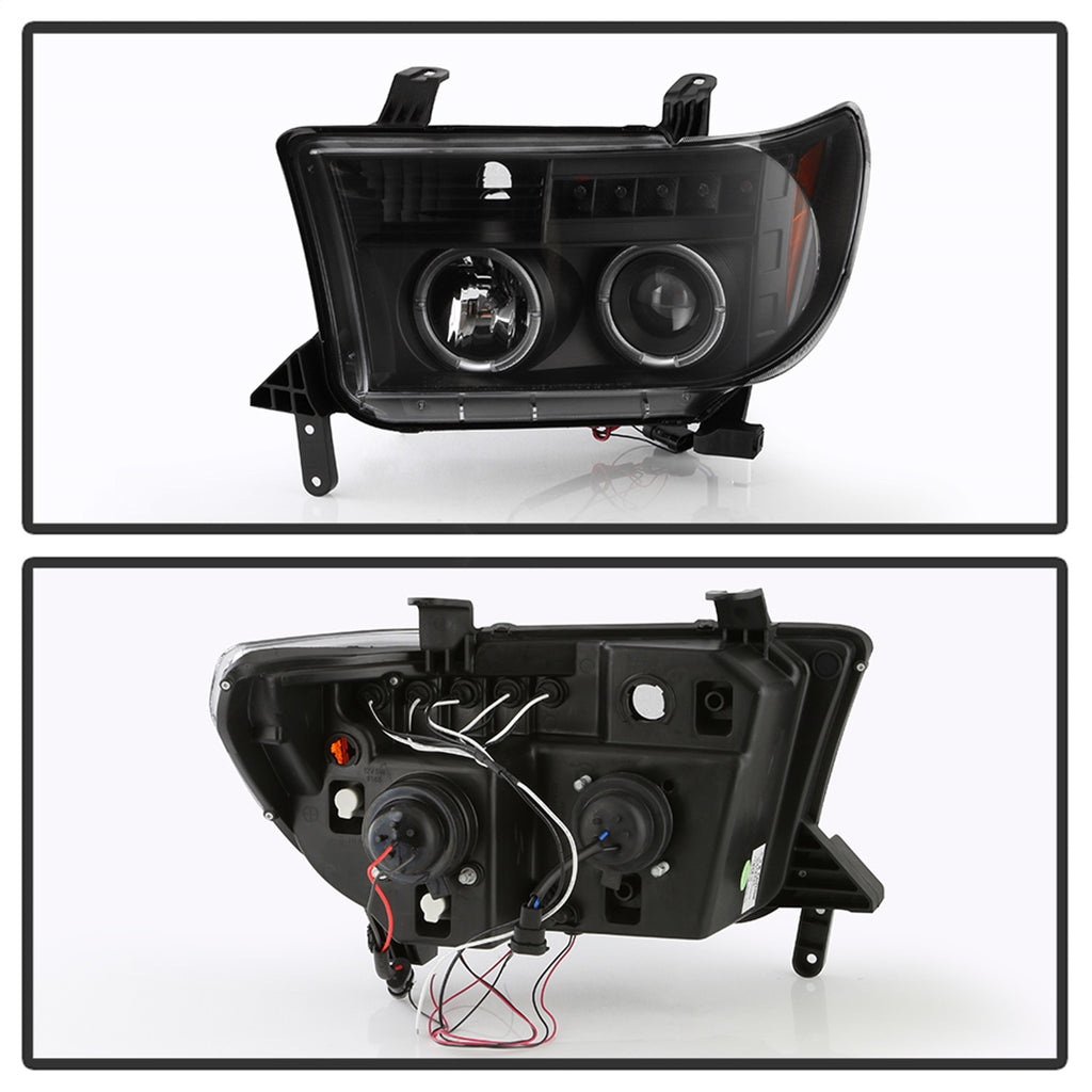Spyder Auto 5086044 Halo LED Projector Headlights for Select Toyota Sequoia, Toyota Tundra