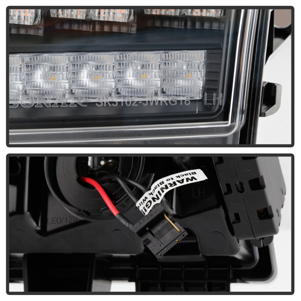 Spyder Auto 5086785 Full LED Front Bumper Lights for Select Jeep Gladiator, Jeep Wrangler, Jeep Wrangler JK