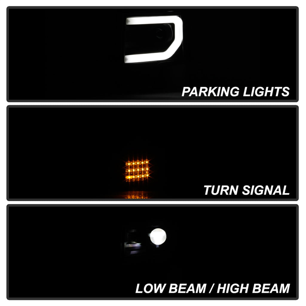 Spyder Auto 5087584 LED Light Bar Projector Headlights for Select Ford F-150