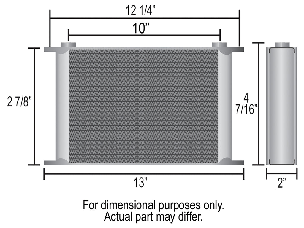 Derale 51006 10 Row Series 10000 Stack Plate Cooler, -6AN