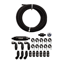 Load image into Gallery viewer, FiTech Fuel Injection 51006 Go Fuel AN-6 PTFE Black Stainless Steel 20 Ft Hose Kit