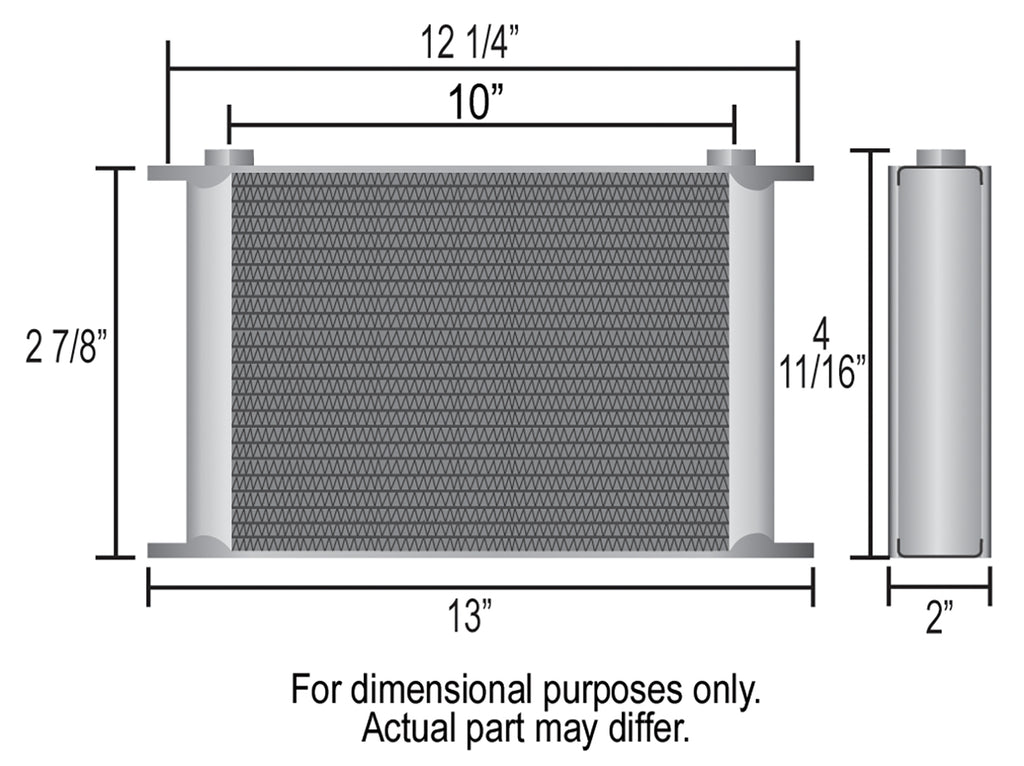 Derale 51010 10 Row Series 10000 Stack Plate Cooler, -10AN