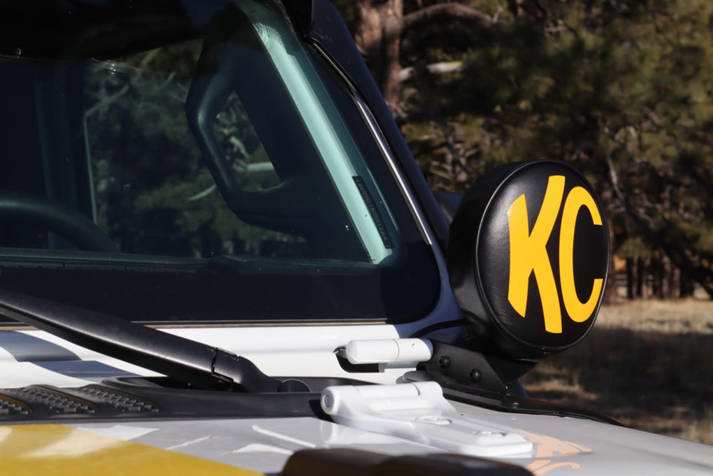 KC HiLiTES 5102 KC Cover 6in Vinyl Black Yellow PR
