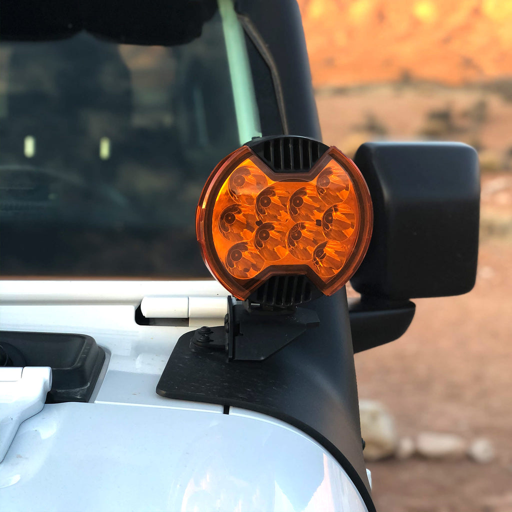 KC HiLiTES 5104 KC Amber Shield for 6" SlimLite LED lights EA