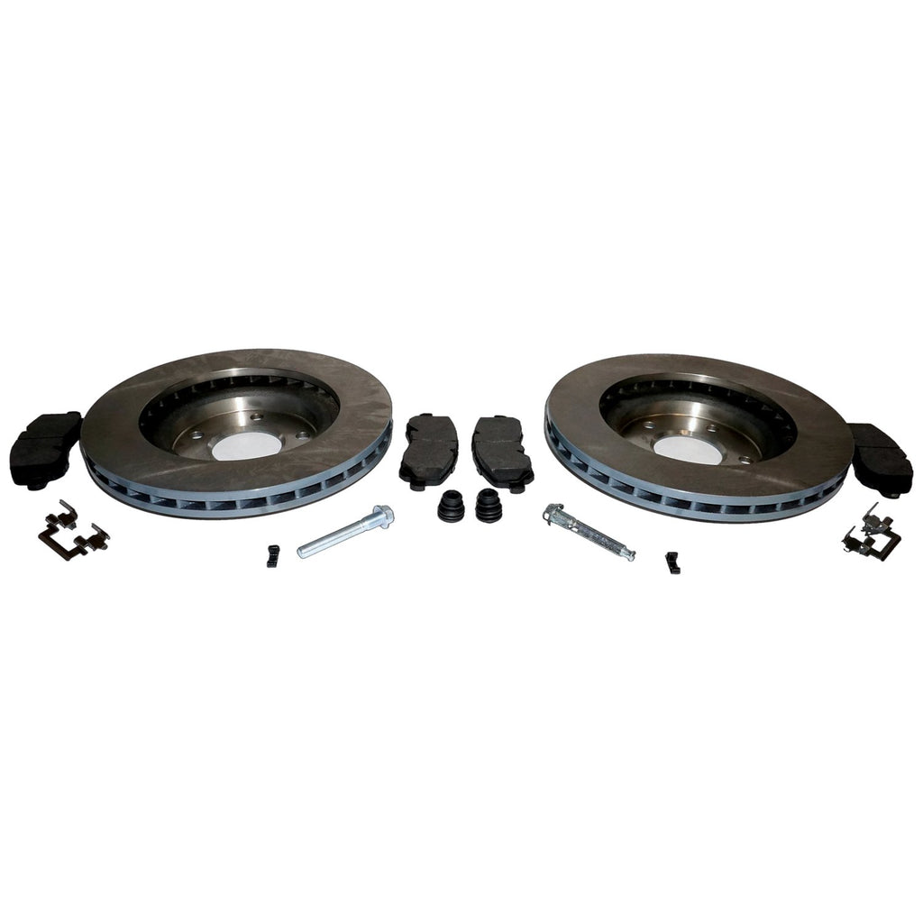 Crown Automotive Jeep Replacement 5105514K Front Disc Brake Service Kit for 2007-2017 Jeep MK Compass/Patriot for Select Chrysler 200, Chrysler Sebring, Dodge Avenger, Dodge Caliber, Jeep Compass, Jeep Patriot