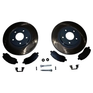 Crown Automotive Jeep Replacement 5105514K Front Disc Brake Service Kit for 2007-2017 Jeep MK Compass/Patriot for Select Chrysler 200, Chrysler Sebring, Dodge Avenger, Dodge Caliber, Jeep Compass, Jeep Patriot