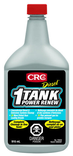 CRC Chemicals 75832 1-Tank Power Renew for Diesel - 916mL