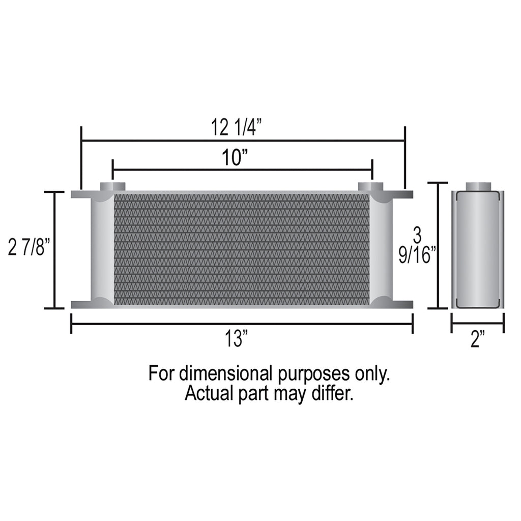 Derale 51082 10 Row Series 10000 Stack Plate Oil Fluid Cooler, 90 degree swivel -10AN