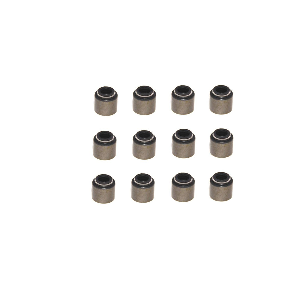COMP Cams 511-12 Set of 12 Steel Viton Valve Seals for .500" Guide Size, 8mm Valve Stem